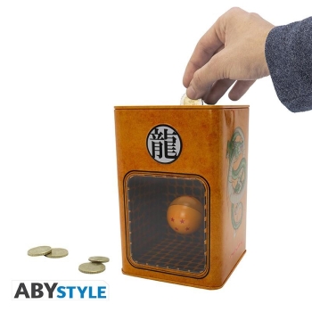 Legen Sie Ihr Geld unter den Schutz des Drachen Shenlong mit dieser wunderbaren Dragon Ball Z Geldbank von ABYstyle. Legen Sie eine Münze ein, um sie verschwinden zu sehen, ohne sie neben dem Dragon Ball in der Geldbank schweben zu sehen. Auch wenn Dragon